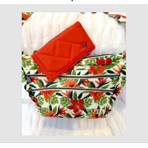 Lug Lush Luau Trooper 2 Crossbody Bag w/Matching Surrey Satin Luxe Wallet